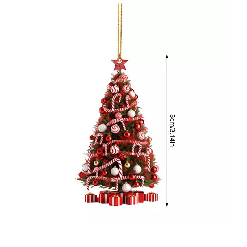 4PCS Weihnachten Candy Cane Anhänger Hängen Ornament Weihnachten Baum Party Dekorationen