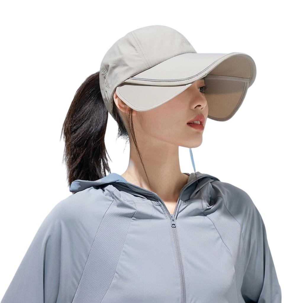 Atmungsaktiver Sonnenhut mit breiter Krempe, wasserdicht, schnelltrocknend, für Outdoor-Sportarten, Laufen, Wandern, Golf, Angeln, verstellbare Passform für Damen
