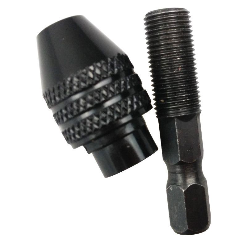 Adjustable Three-Jaw Chuck Set for Electric Grinder - Mini Drill Bit Holder with Rod