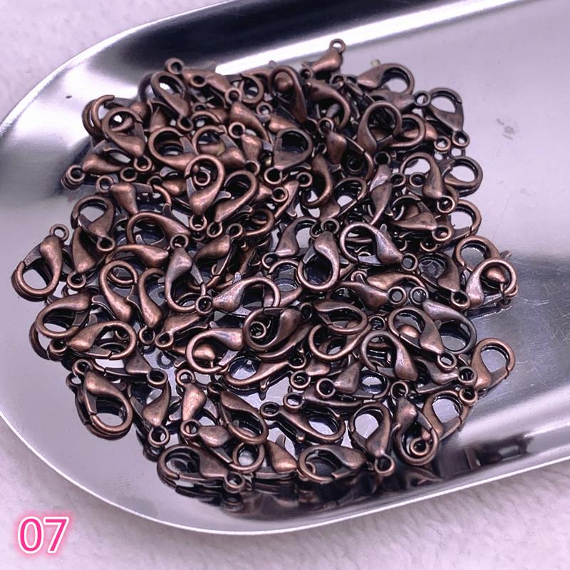 20 Stück 10/12/14mm Schmuckherstellung Lose Karabinerverschluss Klaue für Schmuckherstellung DIY Halskette Armband Zubehör