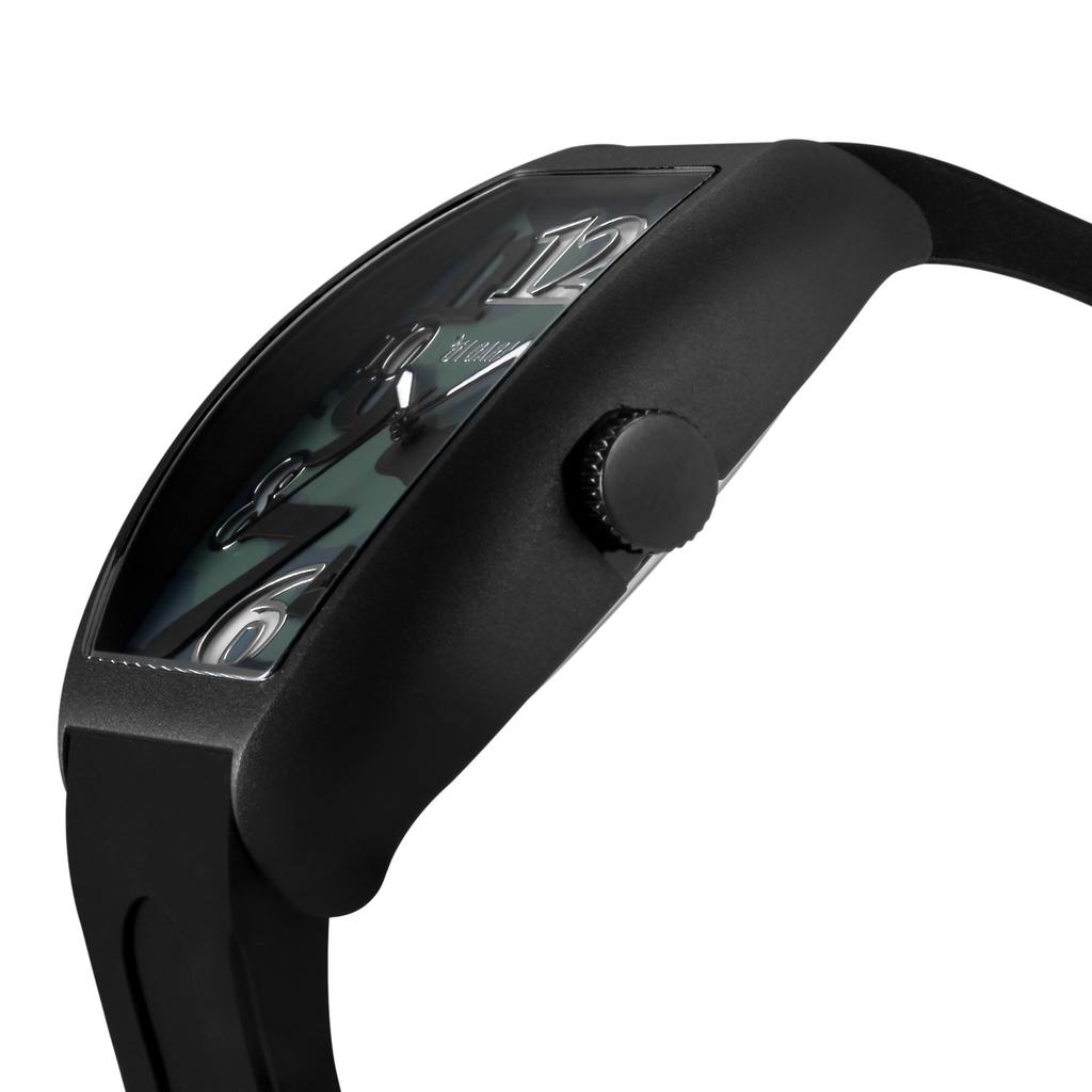 Uhr H020 Schwarzes Zifferblatt Kunststoff Quarz 3 ATM Wasserdicht 48MM Uhr [Sonne] H020BK-CM Herren