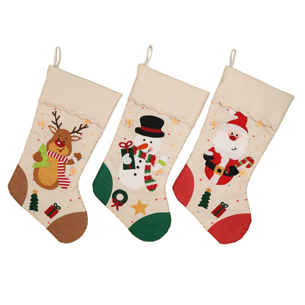 New Christmas tree decoration gift bag gift socks Christmas candy Christmas stockings Christmas home window decoration