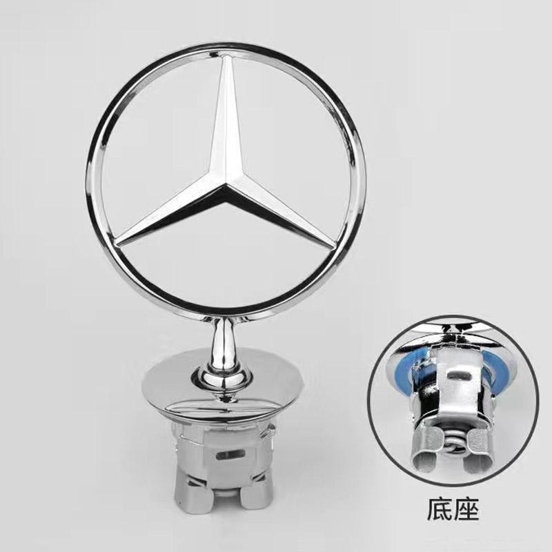 CEK1 2025 Hot Star Bonnet Badge Car Hood Front Chrome Logo Hood Marking For Mercedes Benz C E S Class W204 W205 W212 W213 W211 W220 W