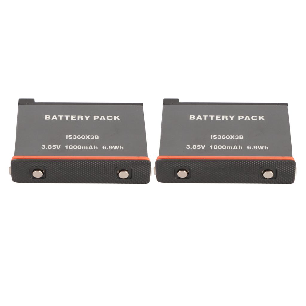 2pcs Camera Replacement Battery 1800mAh 3.85V 6.9Wh Lithium Ion Battery for Insta 360 X3 Camera