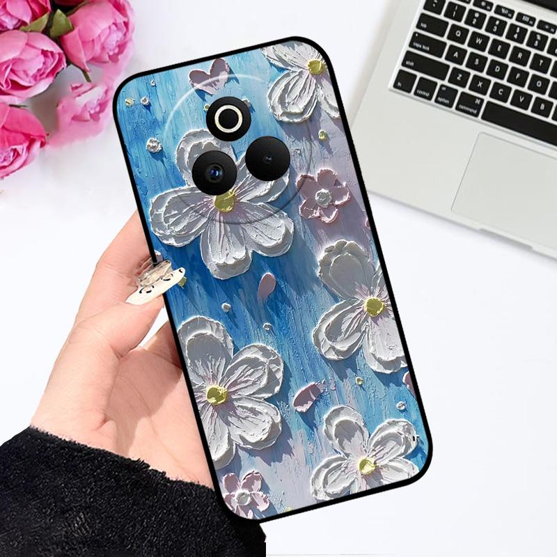 Case For Oppo Realme P3 Pro 5G Fashion Color Painted Silicone Soft Phone Cover For Realme P 3 Pro 5G Shockproof Bumper Shells