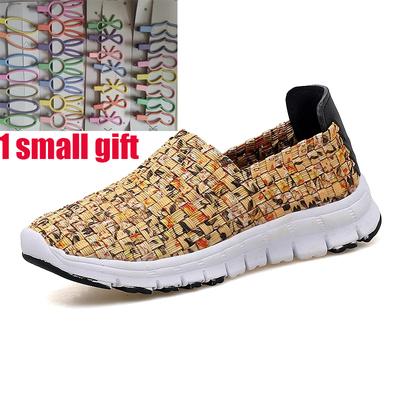 Size 32-44 Female Footwear Summer Woven Woman's Shoes Multi Colors Weave Shoes Soft Breathable Handmade Women Casual Shoes