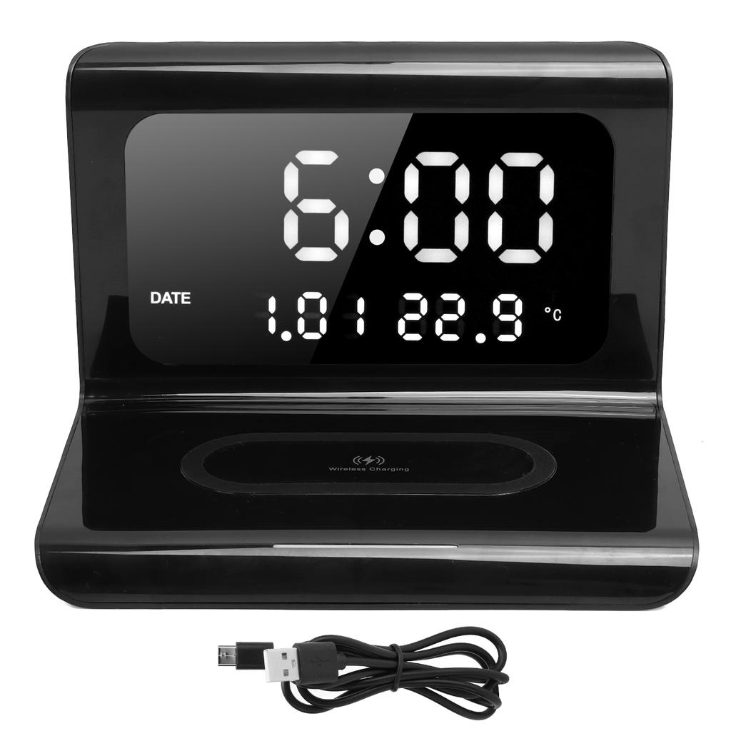 MultiFunctional Clock Electronic Calendar Phone Wireless Automatic Matching Charger