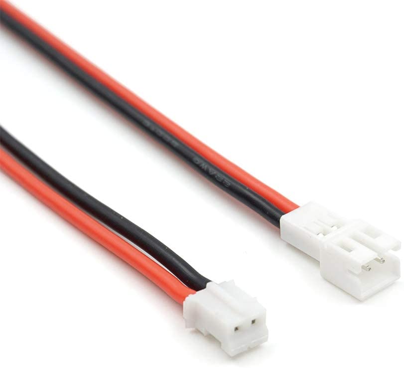5 Pairs JST-PH 2.0 Male & Female Connectors | 80mm Cable, 22AWG Soft Silicone | For JJRC H36, H67, Blade Inductrix, Eachine E010 E013