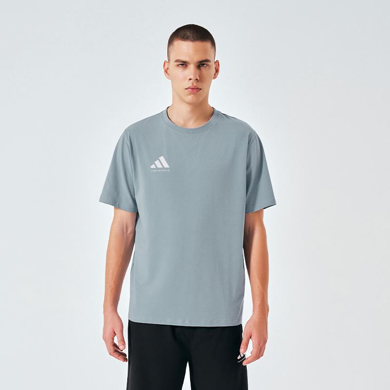 Adidas Comfortable Breathable Skin-Friendly Classic Logo Printed Casual Knitted Round Neck Short Sleeve T-Shirt Unisex T-Shirts ADICLTS24CTK-PBW