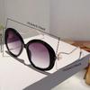 Oversized Round Sunglasses Women  New Fashion Gradient Multi-color Shades with Pearls Trendy Brand Design Sun Glasses