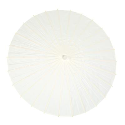 Paper Umbrella, Romantic White with Sturdy Wooden Rib,   Hand Painting Umbrella Prop for Wedding Decoration, Photography and Cosplay