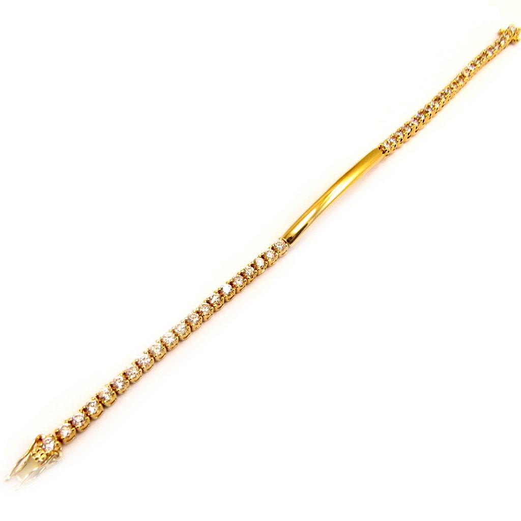 Les Trésors De Lily [L4325] - White Gold 'Goddess' Gold Plated Bracelet