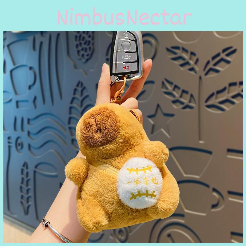 Adorable Plush Capybara Keychain Perfect Exam Success Charm Ideal Graduation Gift