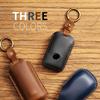Genuine Leather Key Case Compatible for Mazda, Car Key Protector Japanese Auto Decoration Accessories, Fits 3 & 4 Button Keys