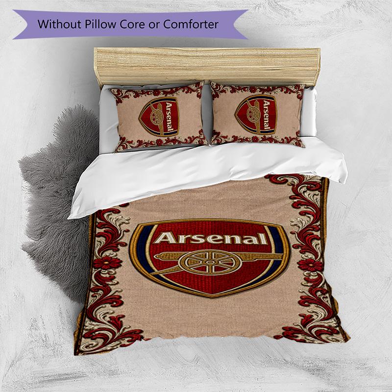 3pcs A-Arsenal3 Design Cover Set - HD Printed Bedding with 1 Cover and 2 Pillowcases - Perfect for Home and Dorm Decor