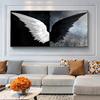 Black and White Angel Wings Canvas Art Canvas Painting Cuadros Poster Print Wall Art for Living Room Home Decor (No Frame)