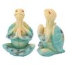 Sea Turtle Yoga Figurine Decoration Summer Meditating Decor Spring Garden Resin Handicraft