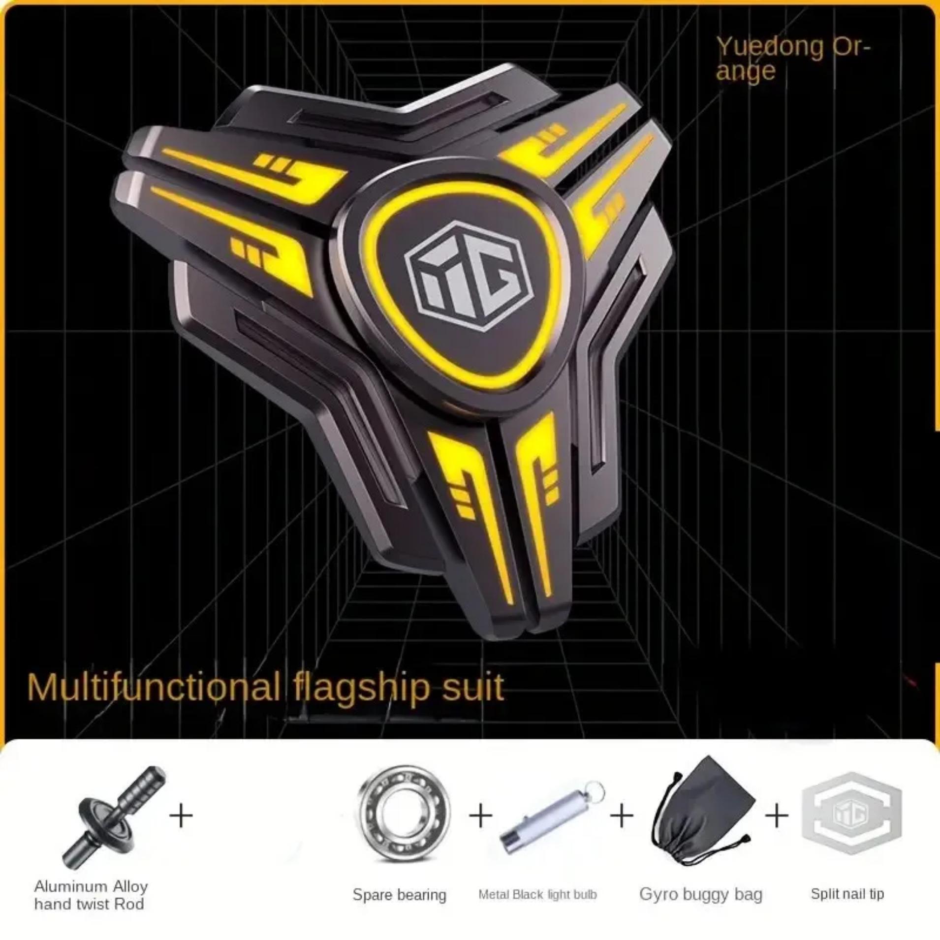 

Fidget Spinner металлический крутой светящийся пальчиковый гироскоп набор EDC игрушки для снятия стресса ручной спиннер подарок для взрослых детей оранжевый
