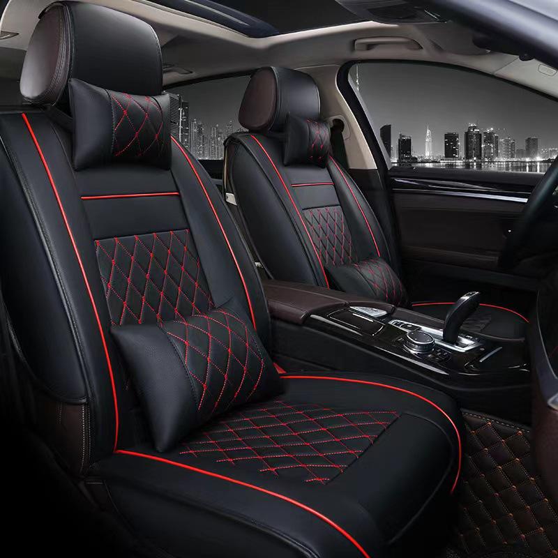 5D All-Season Full Leather Car Seat Cushion Cover for Sedans