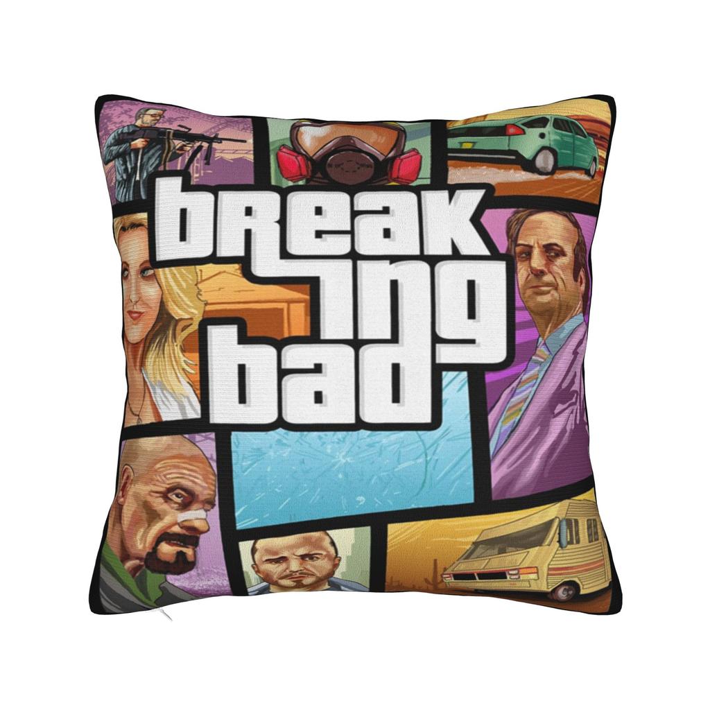 Breaking Bad Walter White Poster Square Pillowcases Polyester Seat Game Cushion Case Cool Decorative Throw Pillow Case 40*40