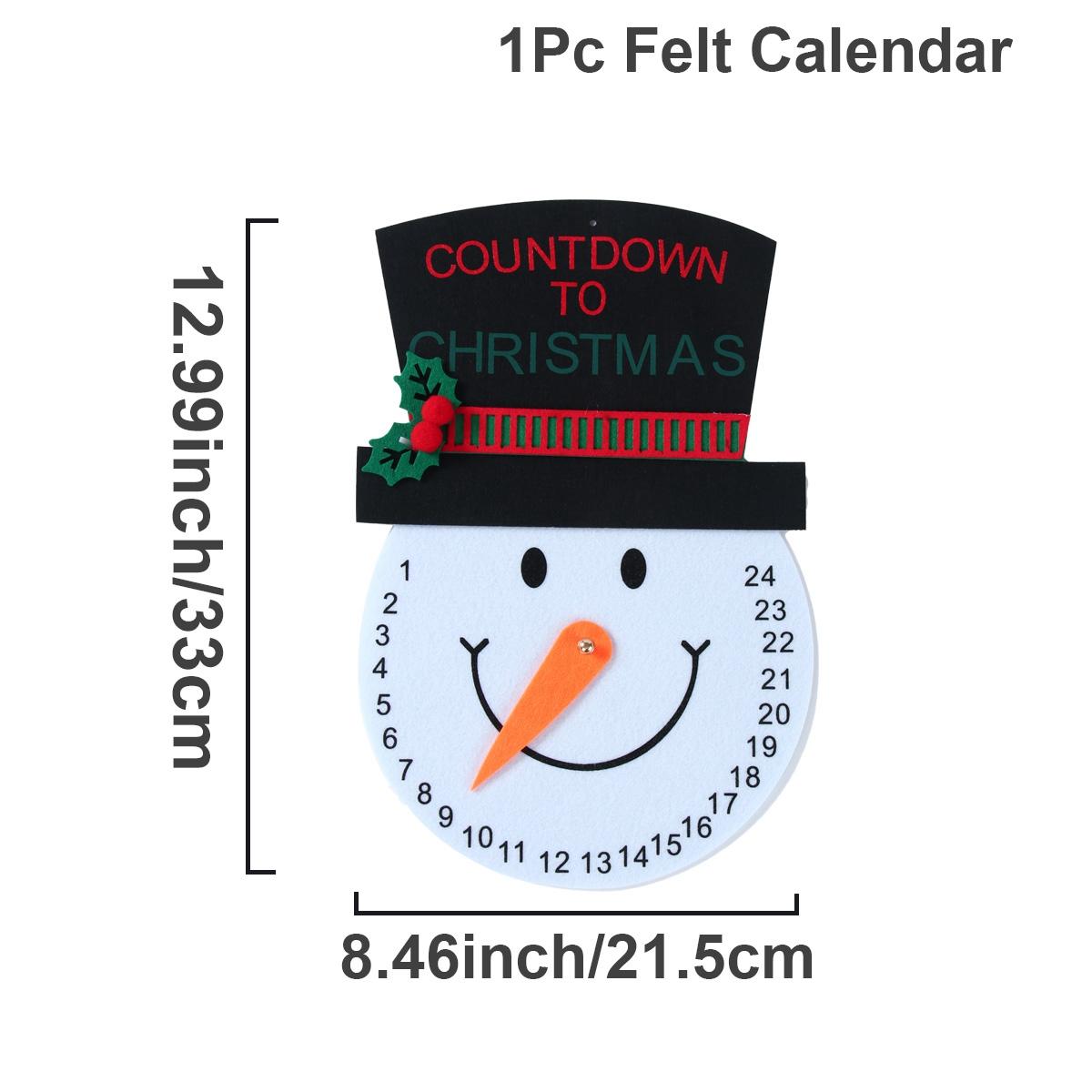 

Christmas Felt Calendar Advent Santa Claus Snowman Xmas Ornaments Merry Christmas Decoration 2026 Navidad Happy New Year 2026 оливковый