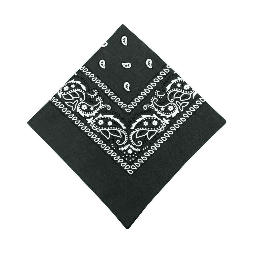 Cotton Bandana with Paisley Swirl Print Square Handkerchief Classic Pattern Lightweight and Durable Fabric for Various Uses
