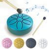 3 Inch Steel Tongue Drum - 6 Tone Handheld Instrument for Meditation & Yoga, Perfect Musical Gift for Beginners