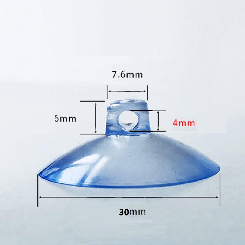 30/40/50/60mm Suction Cups with Holes Sucker Pads with Holes Perforated Suction Cup for Glass Window Decor Wedding Car 10PCS