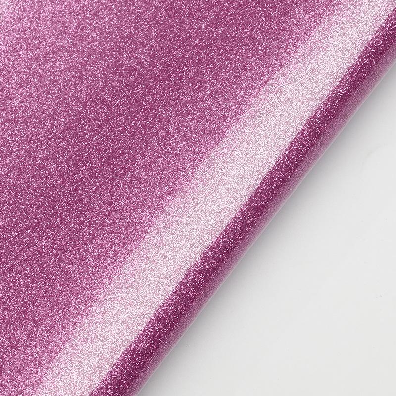 Non-Shedding Soft Glitter PU Leather Fabric Mirror Finish