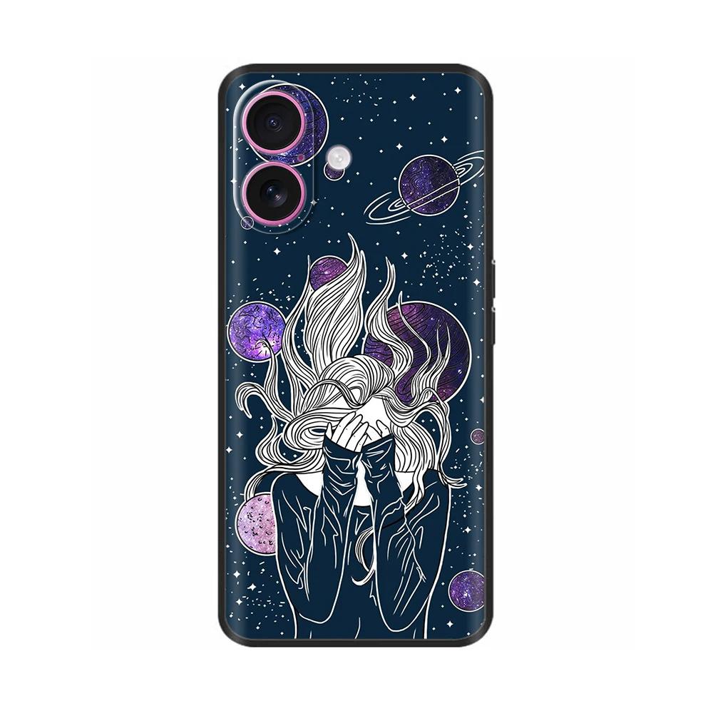 For iPhone 16 Case 16 Pro Silicon TPU Black Frosted Phone Cover For Apple iPhone 16 Pro Max Coque Bumper Shell for iPhone16 Plus