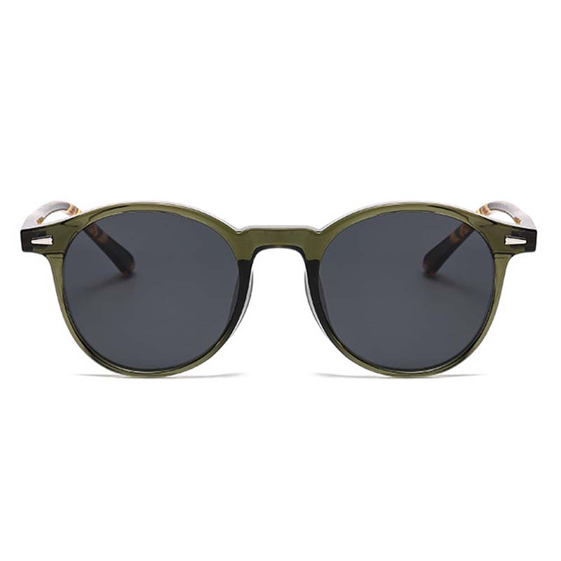 Modische Transparente Runde Rahmen Sonnenbrille für Damen Lässig Fahren Outdoor Brille Herren Kunststoff Ultraleicht UV400 Brille