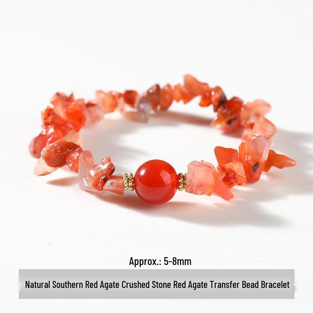 Jingdong Seven-Color Agate Chip Elastic Bracelet