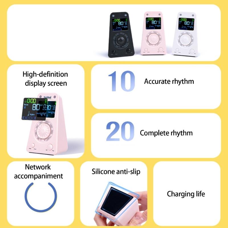 Rhythm Training Metronome Rechargeable Battery Beat Trainer Metronome Exercise Metronome Device Quiet Training Accessory
