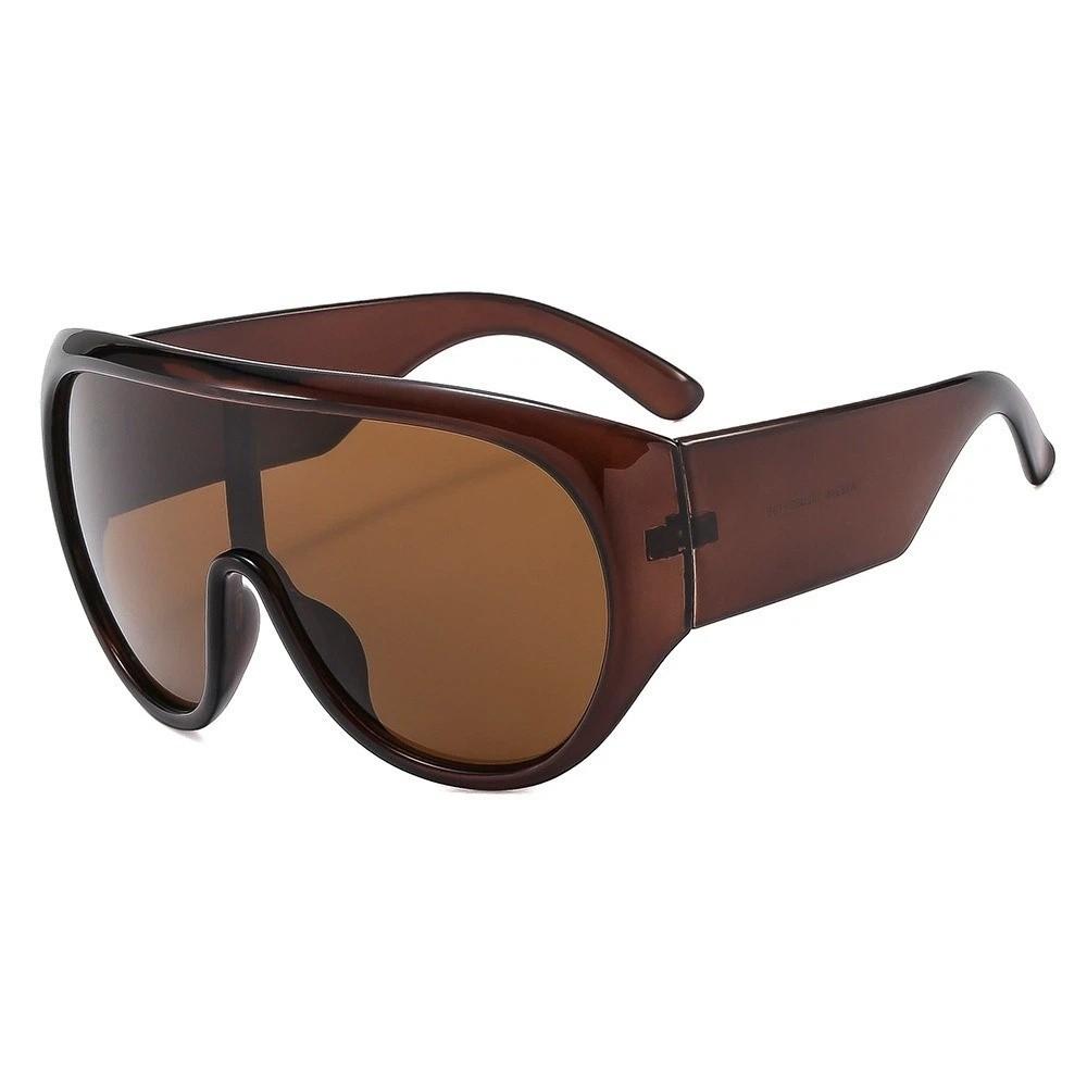 UV400 Protection Square Sunglasses Tea Color Driving Shades Big Frame Sunglasses  Sports Activities