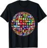 Weltflaggen Globus Design T-Shirt