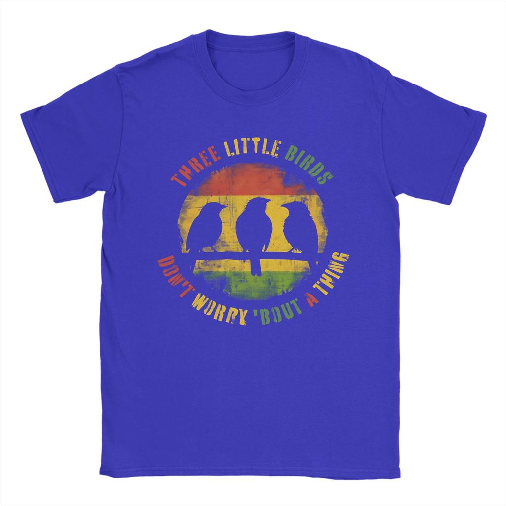 T-shirt Reggae Casual Tre Uccellini per Unisex Girocollo Magliette in Puro Cotone Manica Corta Maglietta Idea Regalo Top