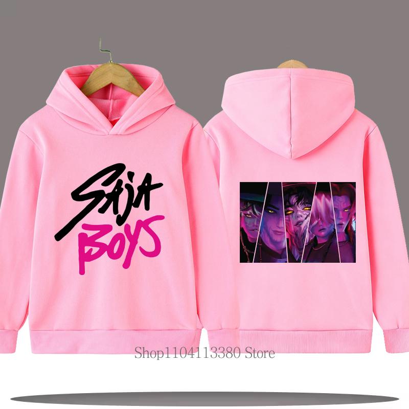 Huiteng1 Saja Jongens Grafische Print Kinder Hoodie Jongens Herfst Winter Casual Mode Cool Lange Mouw Tops Fleece Kids Pullover Sweatshirts 100