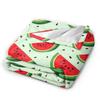 Cute Watermelon Slices Blanket Soft Warm Flannel Throw Blanket Bedspread for Bed Living Room Picnic Travel Home Sofa