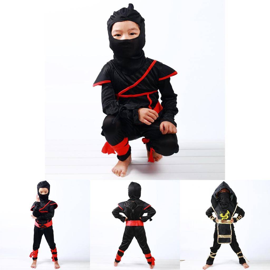 Stupendo Costume da Ninja Assassino Guerriero Samurai per Bambini Ragazzi per Halloween
