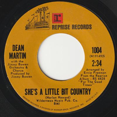 7-palcový platňa DEAN MARTIN, THE JIMMY BOWEN ORCHES - She's A Little Bit Country 1004 Reprise Records 1970 USA Pop Použitá