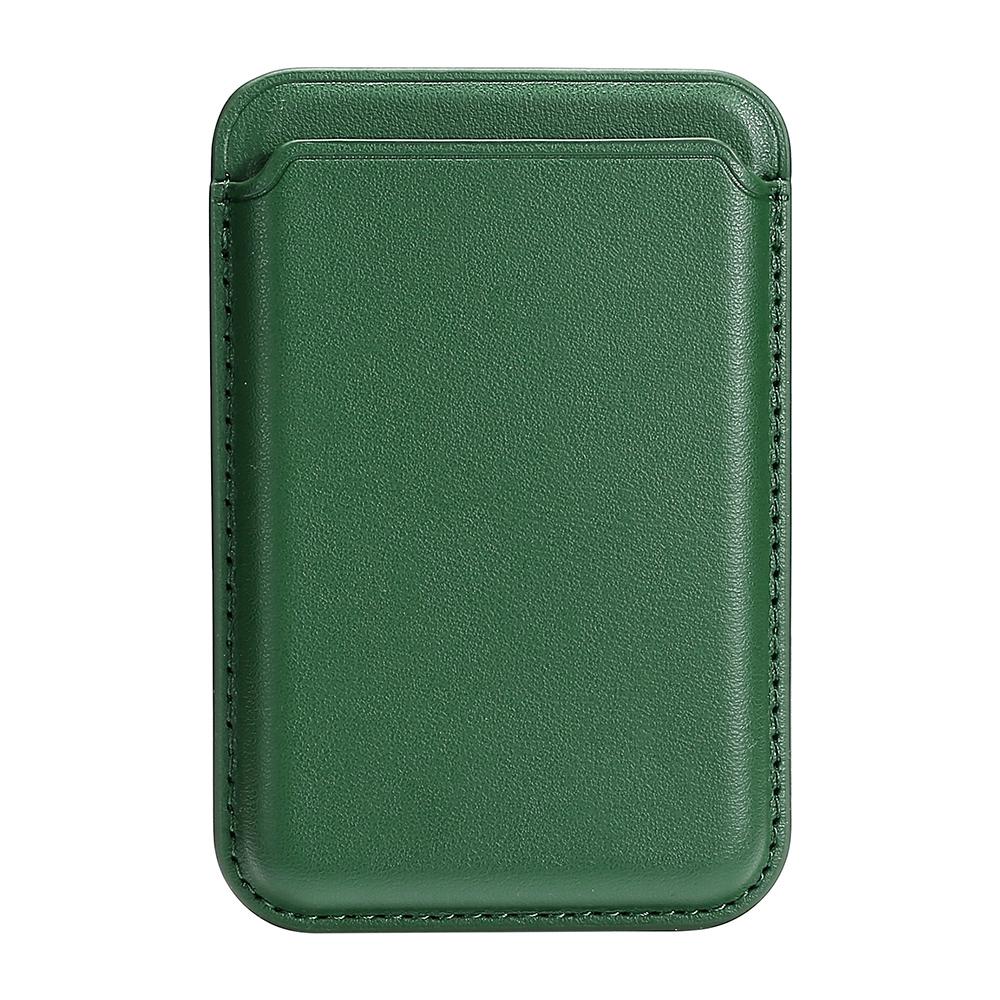 Single Ring Magnetic Card Holder for iPhone 12-16 Series PU Leather Slim Attachment