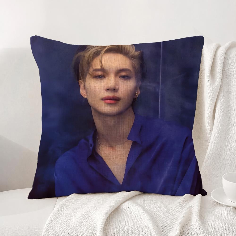 Kpop Taemin Cushion Cover Natural Linen Pillowcase Set AllinOne Decor Cushion Cover for Sofa Bedroom Chair