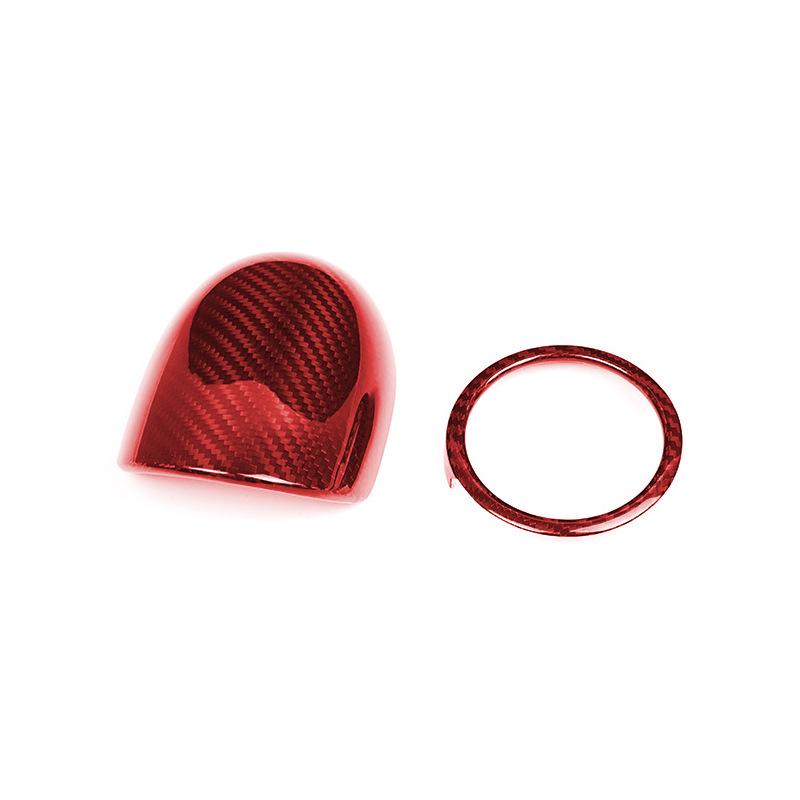 Real Carbon Fiber Tachometer Frame for Fiat Abarth 500 Interior Upgrade