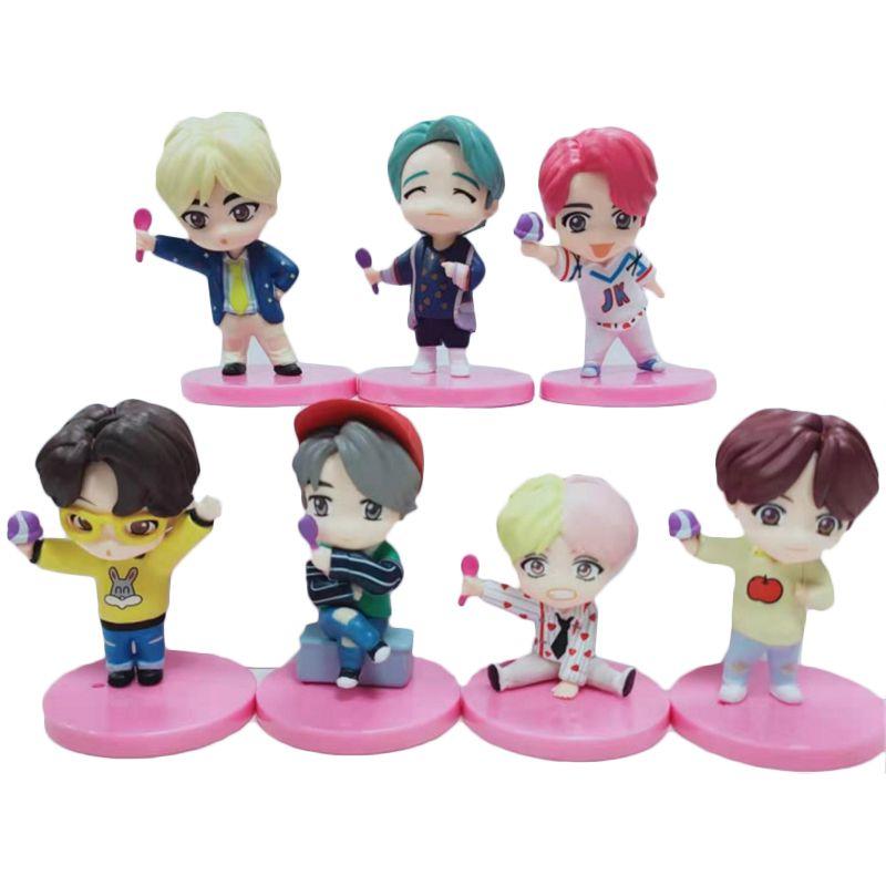 

Набор из 7 фигурок Tinytan Bts Dynamite Bangton Boys Groups Мини-фигурка Подарок для Арми Generation 5