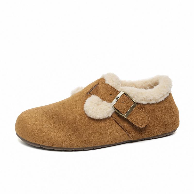 Women's Soft Elastic Winter Warm Winter Cold Padded Snow Boots Thick Soles Non-slip Wear Outdoor Leisure Sports a Footstool Fur Cotton Shoes