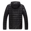 Mens Plus Size Hooded Lightweight Padded Winter Warm Loose Casual Outerwear Coat