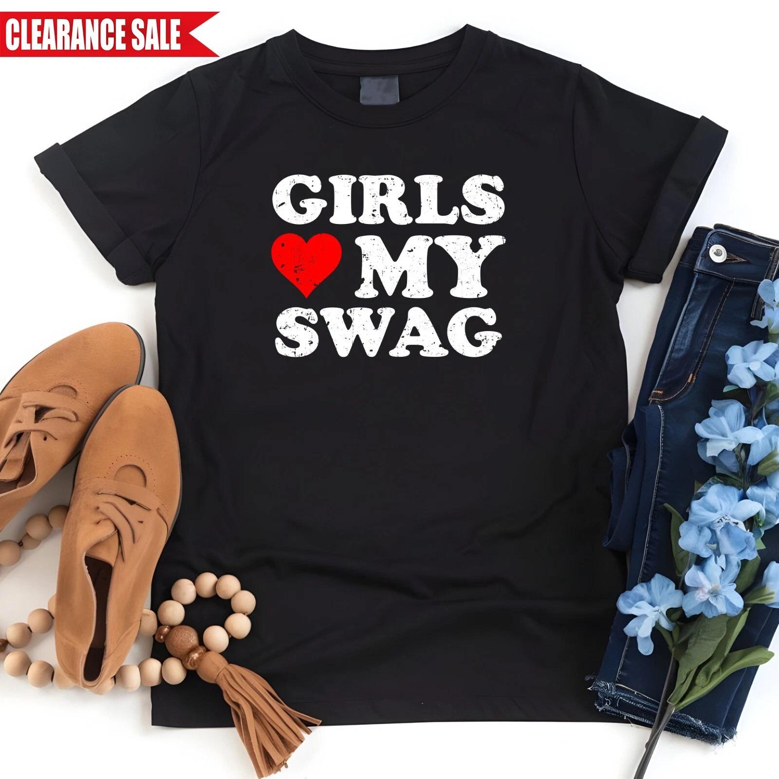 Girls Heart My Swag T Shirt Printed Girls Love My Swag Valentines Day Gift T Top XL