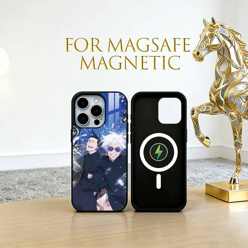 Jujutsu Kaisen Group Photo Phone Case For iPhone17,16,15,14,13,12,11 Plus,Pro Magnetic For Magsafe Wireless Charging