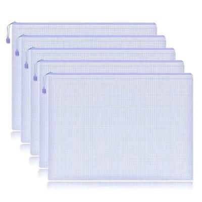 5/10 PCS Mesh Zipper Pouch Document Bag Storage Folder File Macaron A4 Size Pencil Case Bags School Office Supplies Stationary