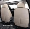 Universal Four Seasons Full Coverage Linen Seat Cushion Set for Small Cars